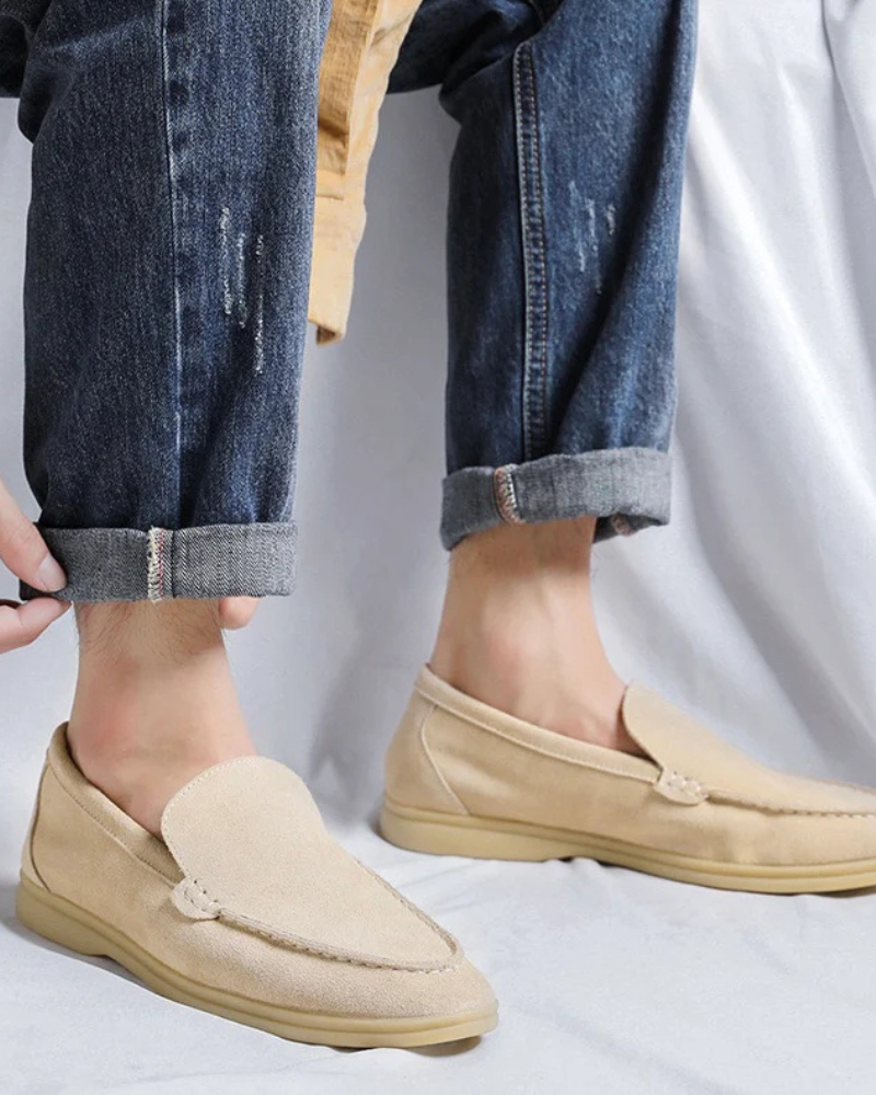 GEONWOO OLD MONEY SUEDE LOAFERS
