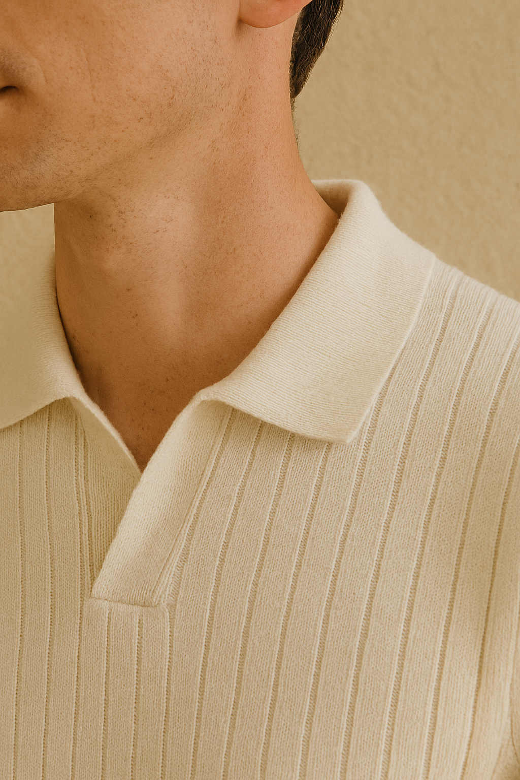 STRIPED LONG SLEEVE POLO