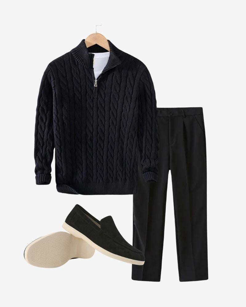 RIVIERA 3-PIECE JUMPER SET – JET BLACK ELEGANCE