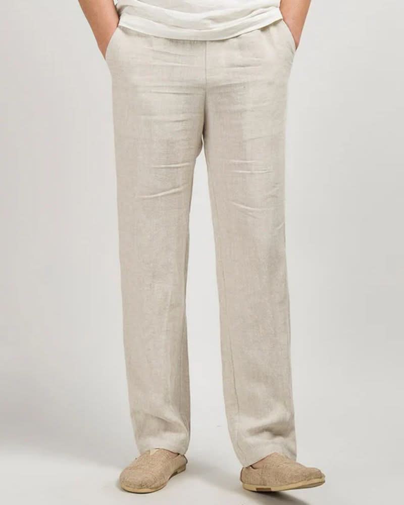 STRAIGHT LINEN PANTS