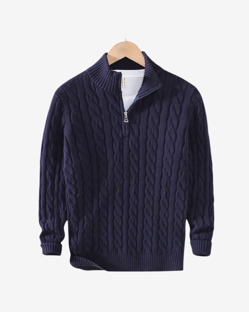 RIVIERA 3-PIECE JUMPER SET – BLACK & MARINE BLUE ELEGANCE