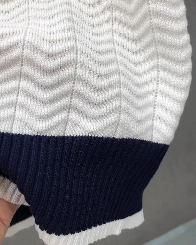 CONTRAST TEXTURED POLO