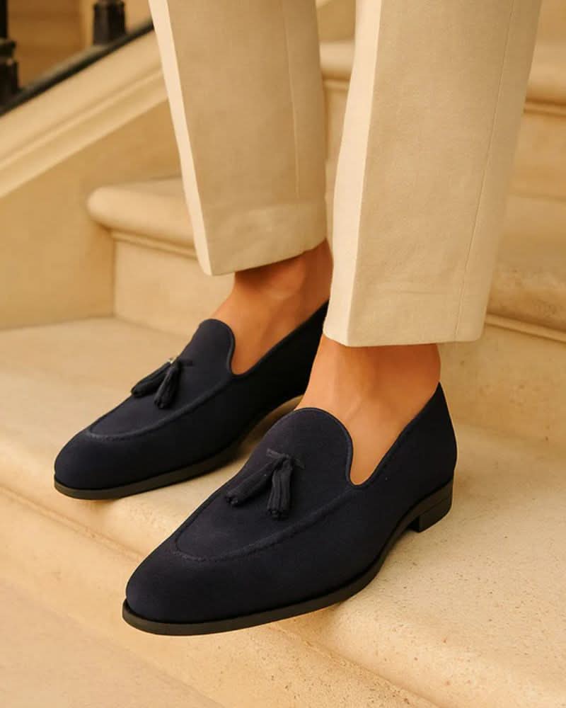 TASSEL SUEDE LOAFERS