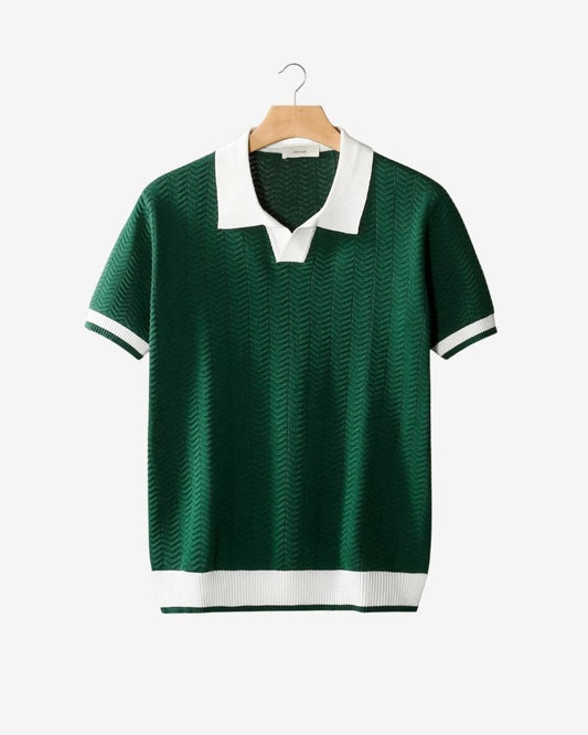 CONTRAST TEXTURED POLO