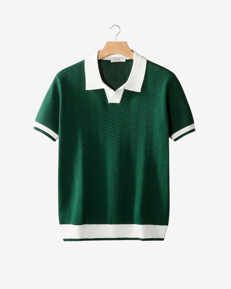 CONTRAST TEXTURED POLO