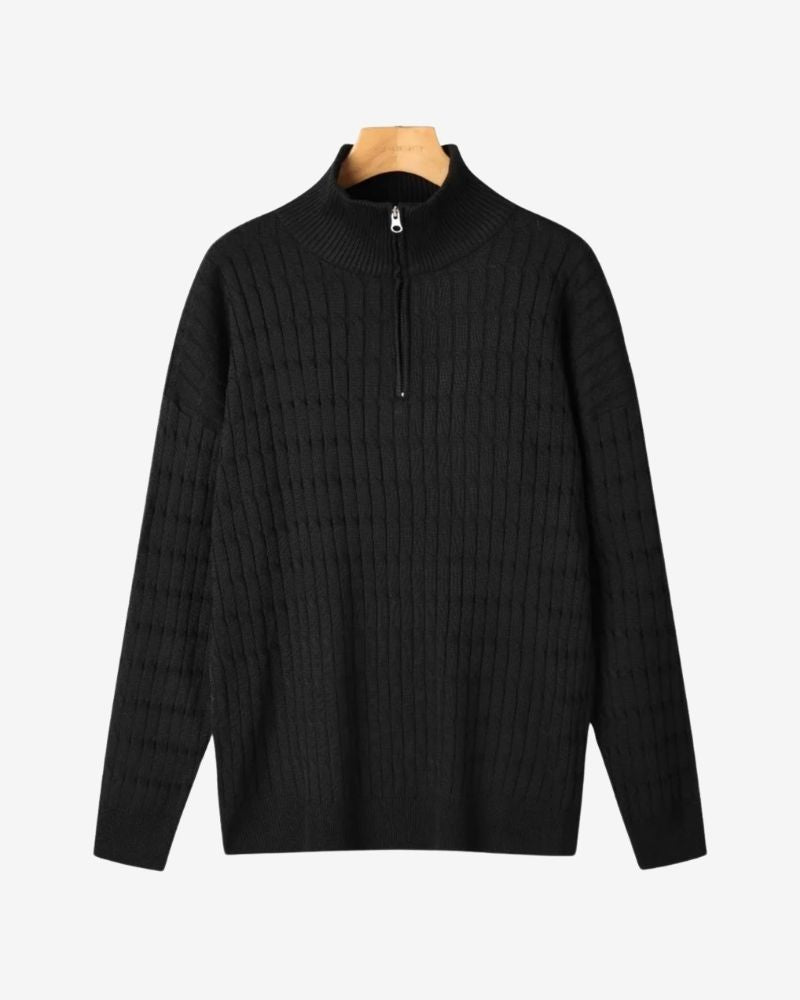 GWANGJU HALF-ZIP KNITTED JUMPER
