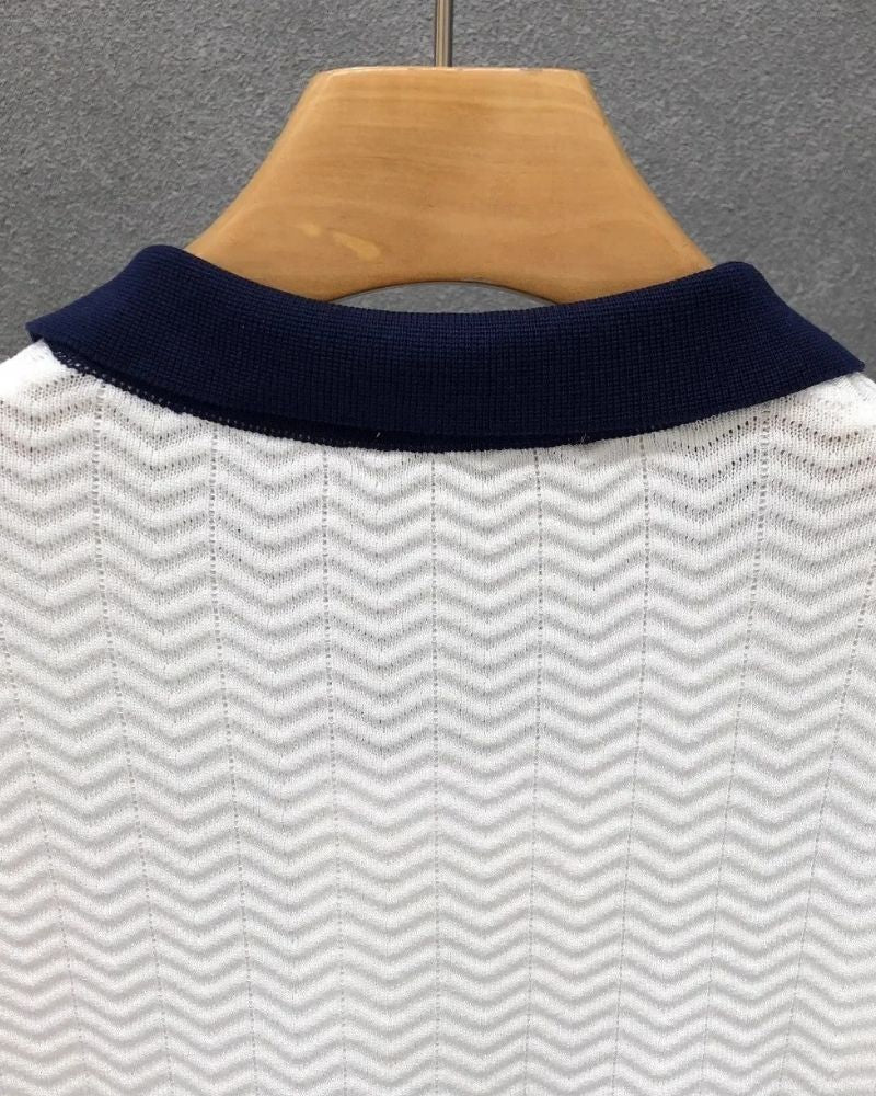 CONTRAST TEXTURED POLO