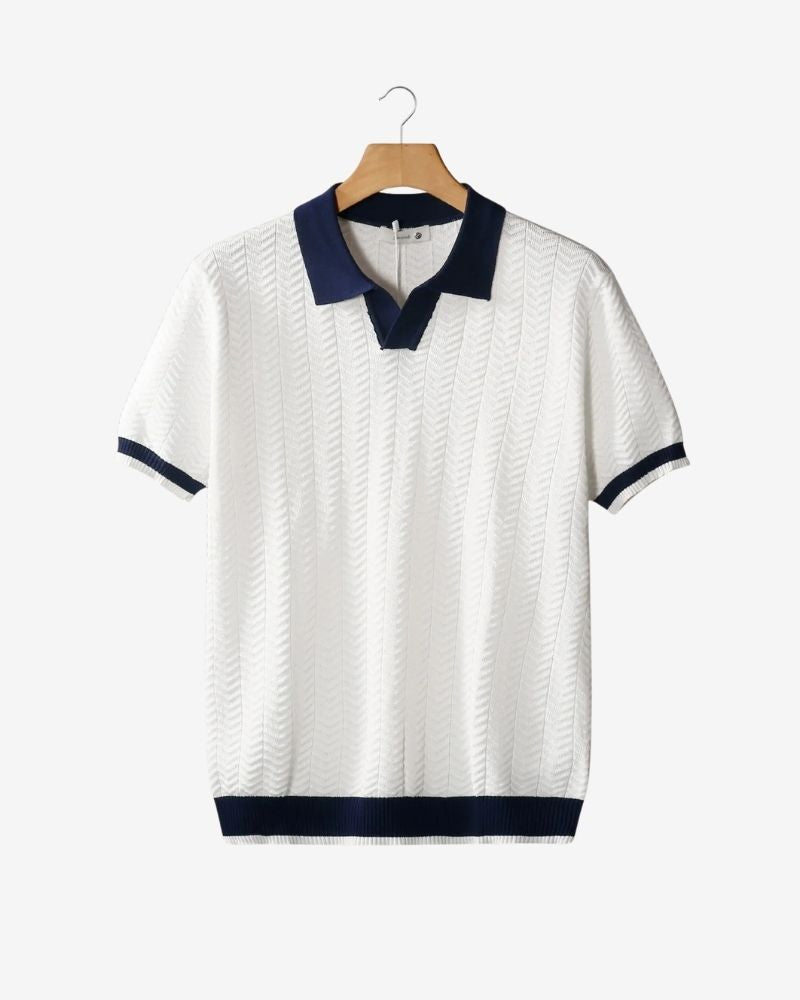 CONTRAST TEXTURED POLO