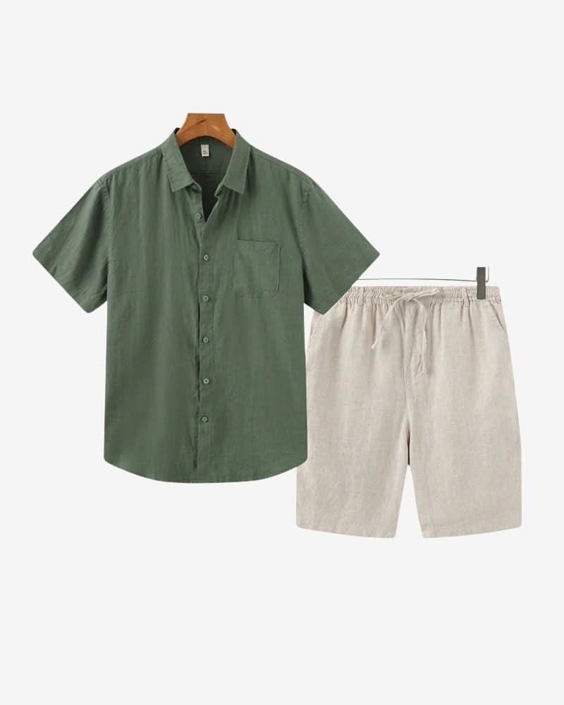 OLD MONEY OUTFIT – LINEN SHORTS COMBO