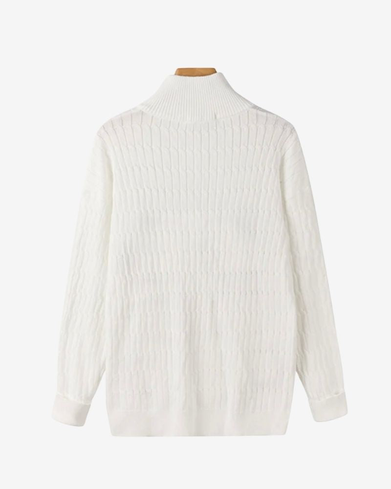 GWANGJU HALF-ZIP KNITTED JUMPER
