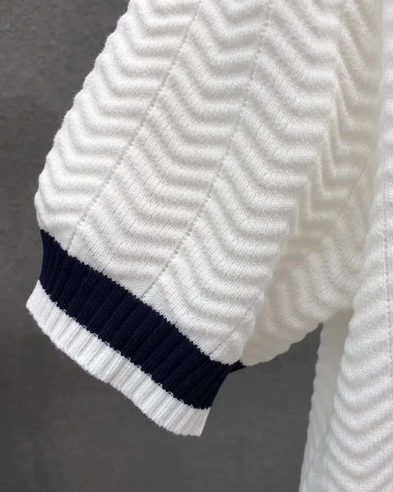 CONTRAST TEXTURED POLO