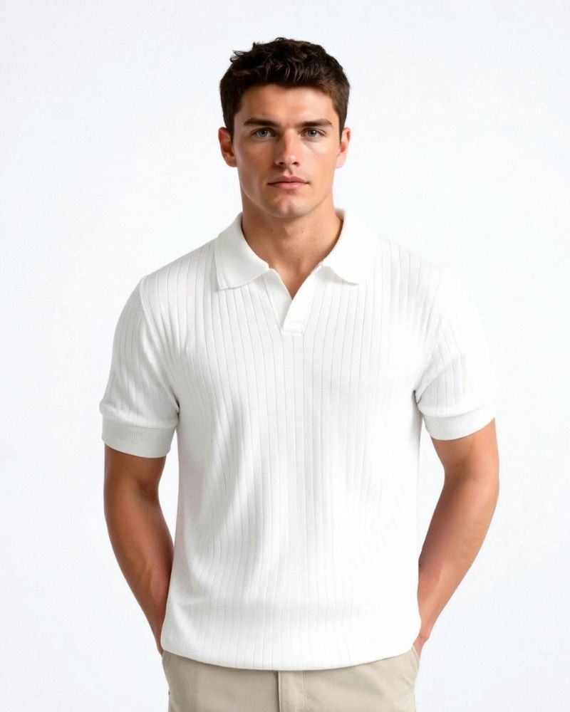 PISA RIBBED COTTON POLO
