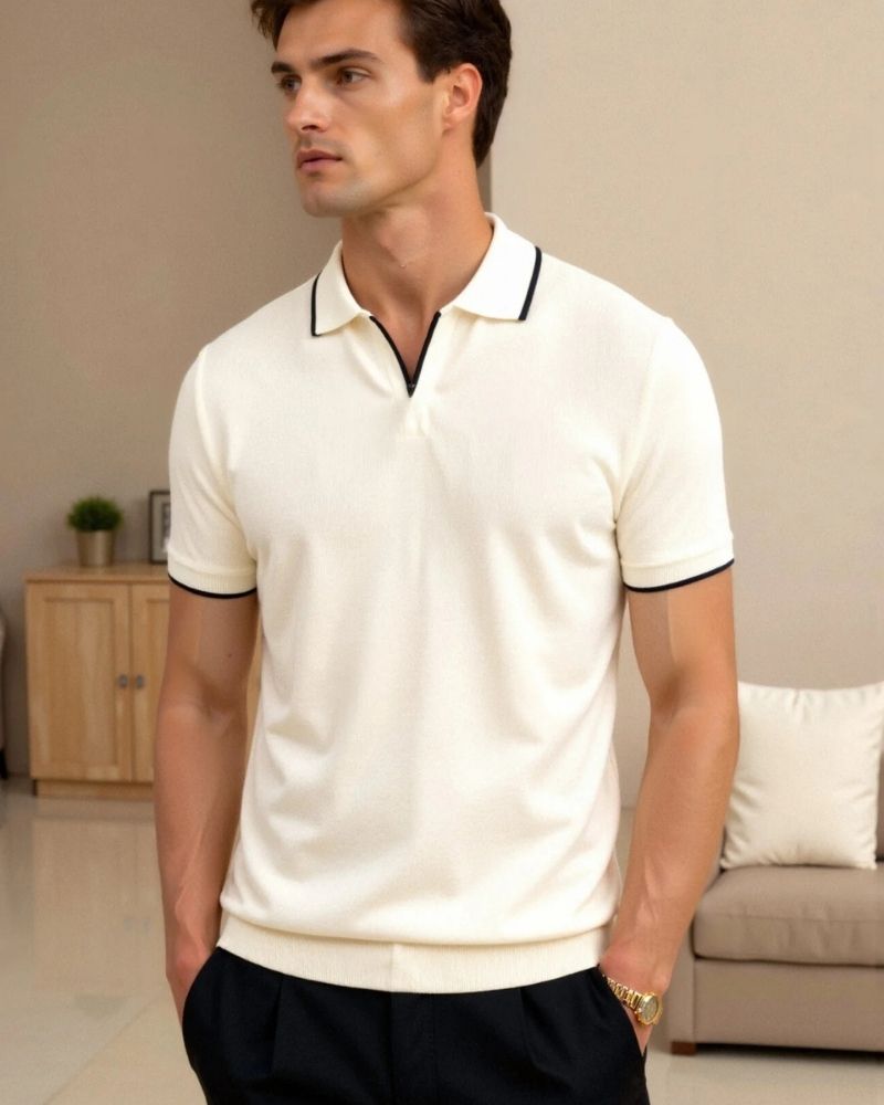CONTRAST SLIM FITTED POLO