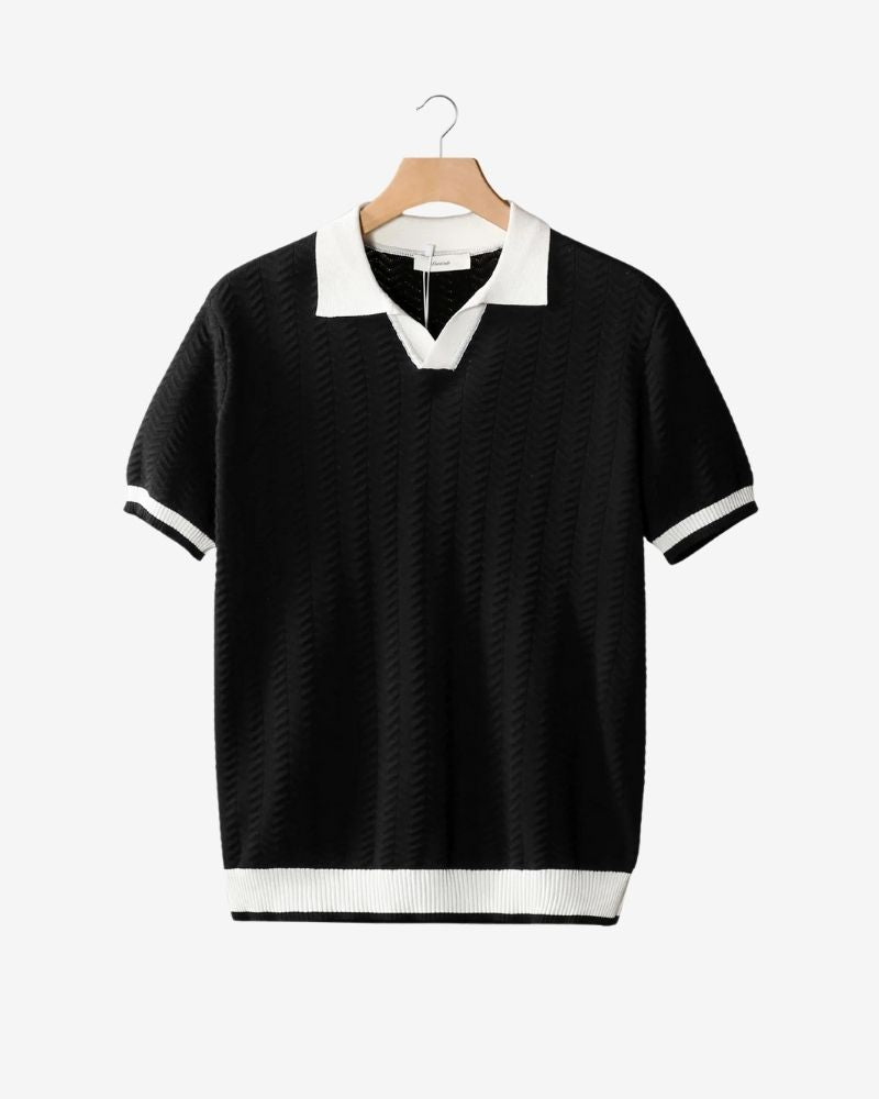 CONTRAST TEXTURED POLO