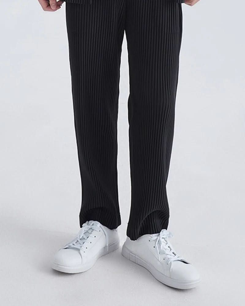 RIBBED COTTON PANTALON