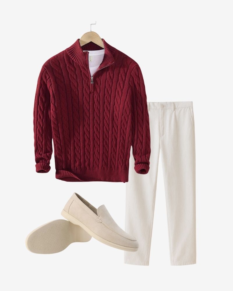 RIVIERA 3-PIECE JUMPER SET – RED ELEGANCE