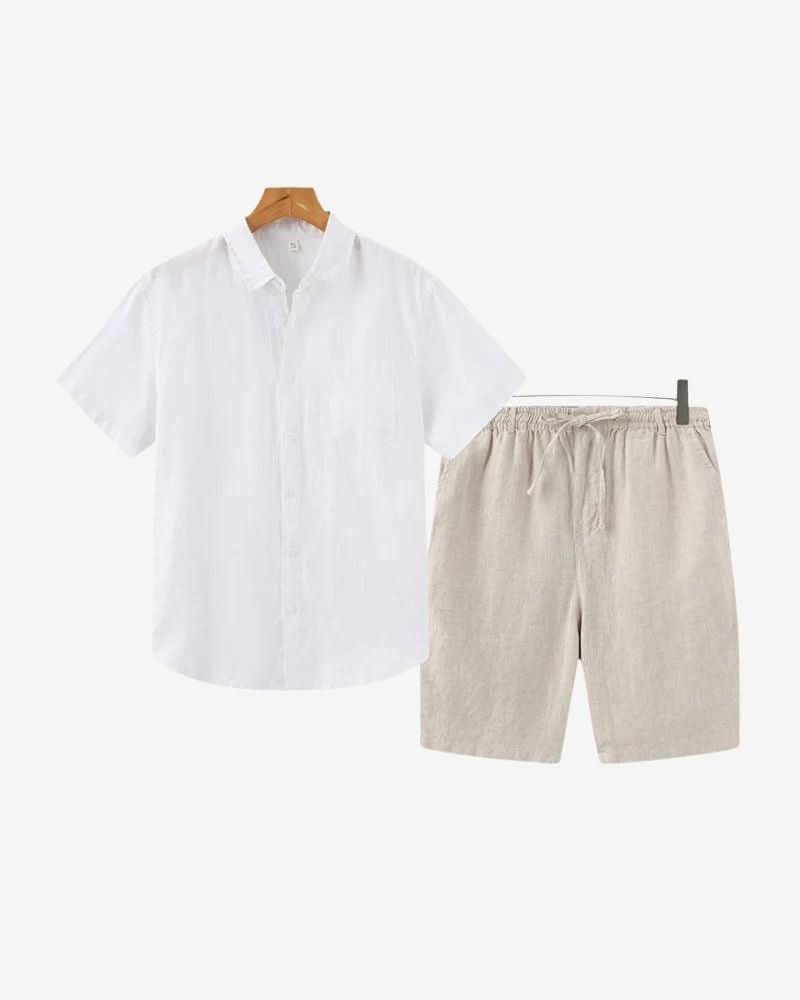 OLD MONEY OUTFIT – LINEN SHORTS COMBO