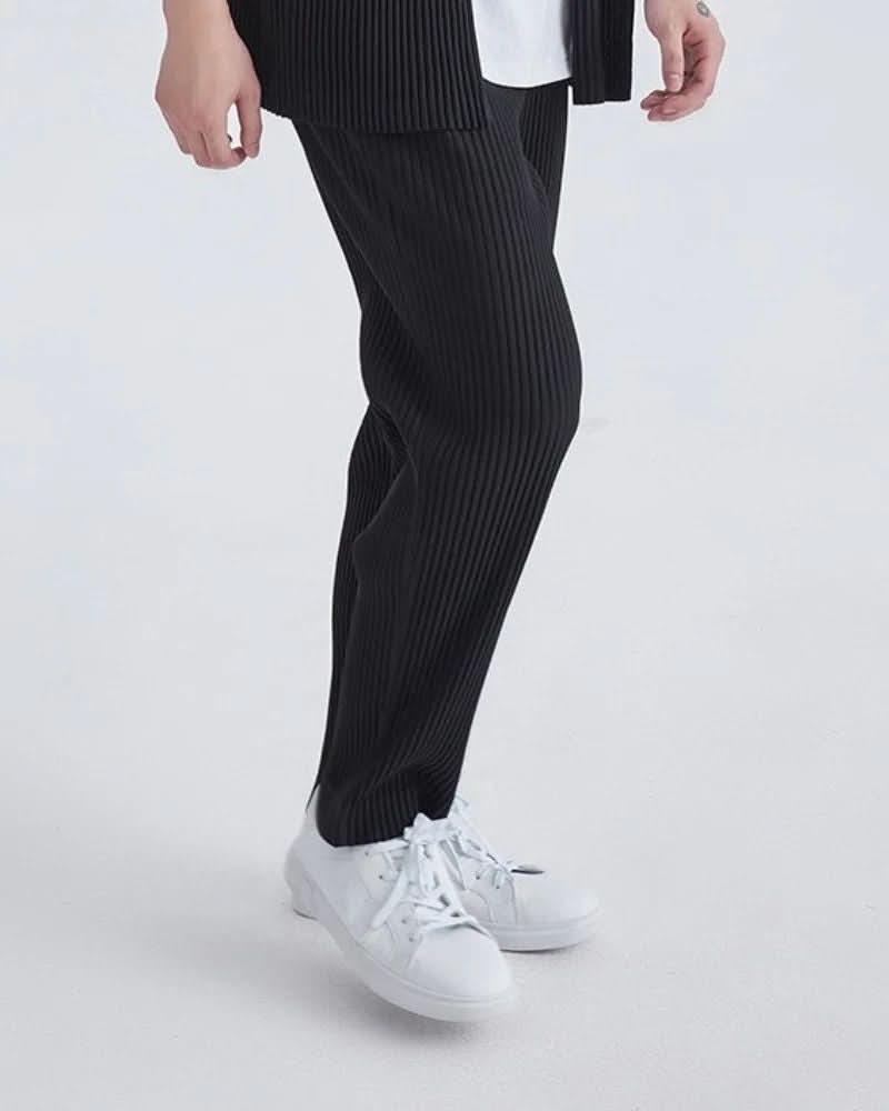 RIBBED COTTON PANTALON