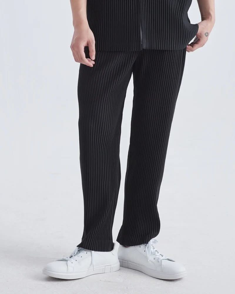 RIBBED COTTON PANTALON