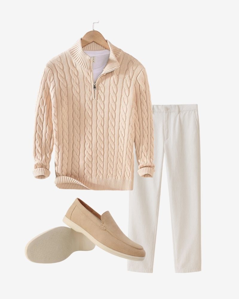 RIVIERA 3-PIECE JUMPER SET – BEIGE ELEGANCE