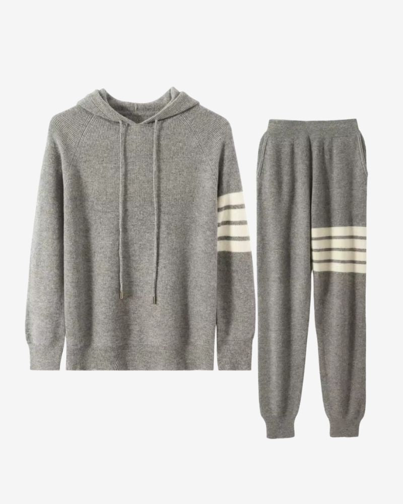 TIMELESS MERINO WOOL TRACKSUIT SET – STRIPE