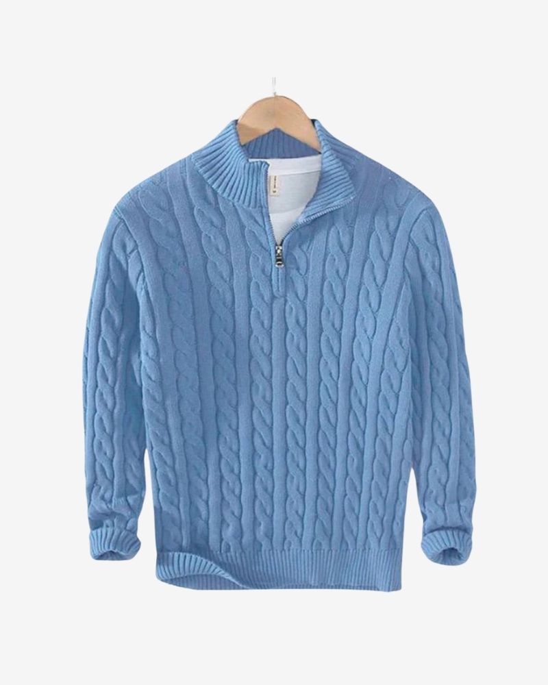 RIVIERA 3-PIECE JUMPER SET – BLACK & BLUE ELEGANCE