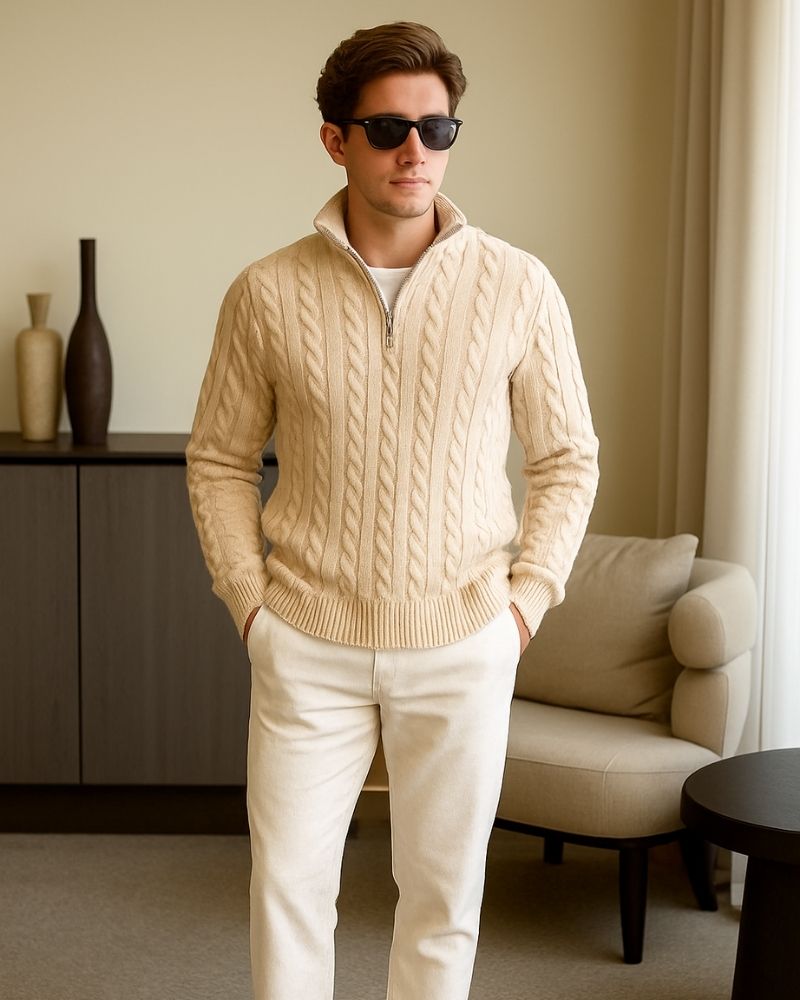 RIVIERA 3-PIECE JUMPER SET – BEIGE ELEGANCE