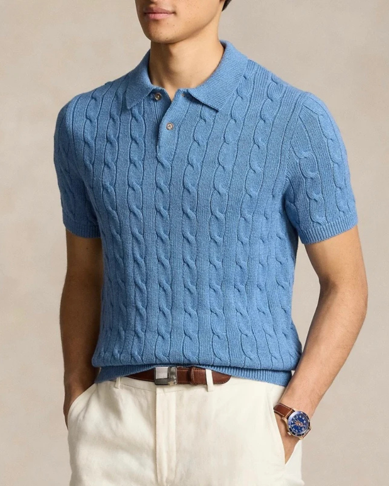 FLORENCE CABLE KNIT POLO