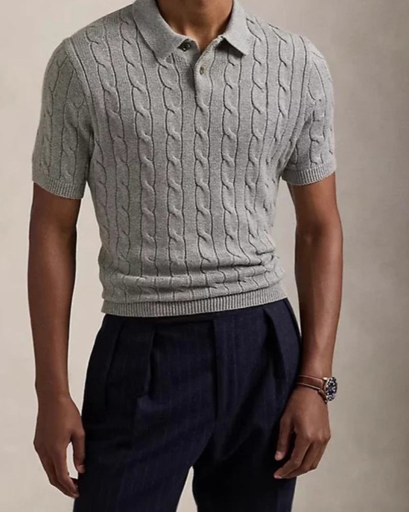 FLORENCE CABLE KNIT POLO