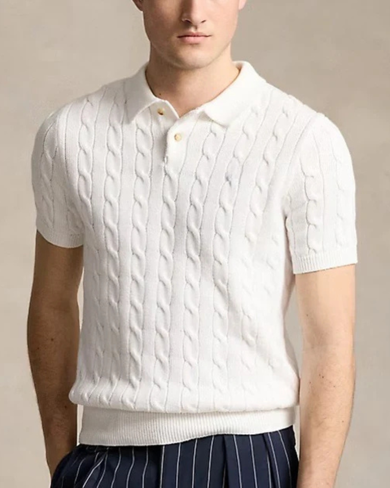 FLORENCE CABLE KNIT POLO