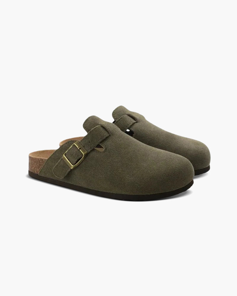 SUEDE CLOGS OLD MONEY