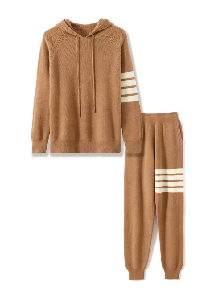 TIMELESS MERINO WOOL TRACKSUIT SET – STRIPE
